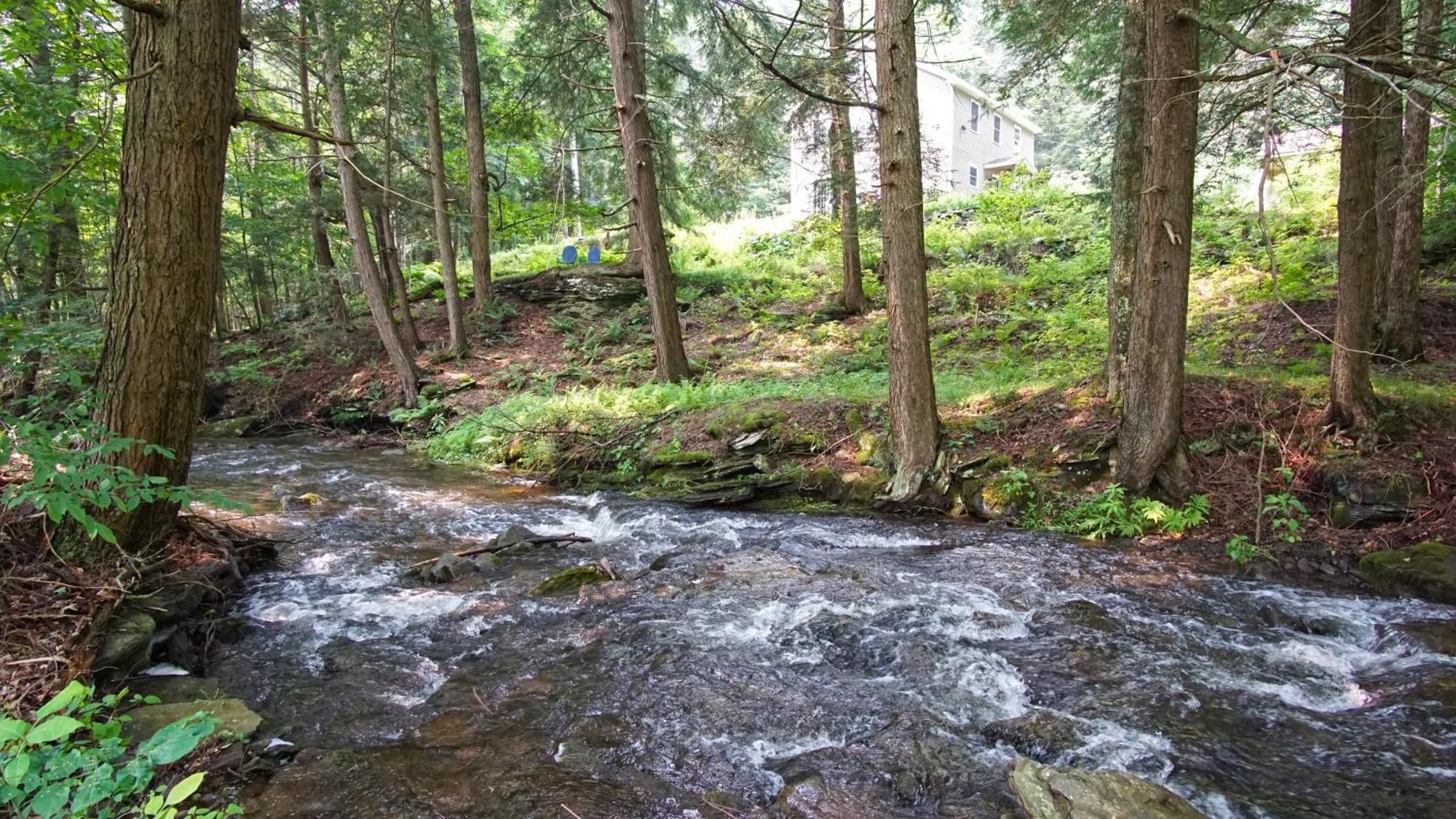 Secluded Streamside Home With Hot Tub Margaretville Buitenkant foto